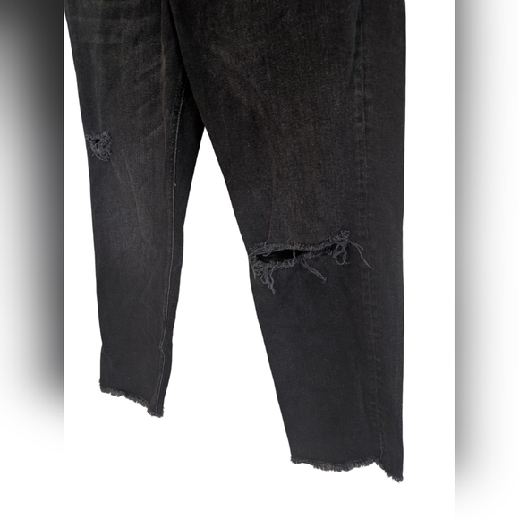 Pilcro Anthropologie vintage straight jean black size 32 distressed - Picture 2 of 12